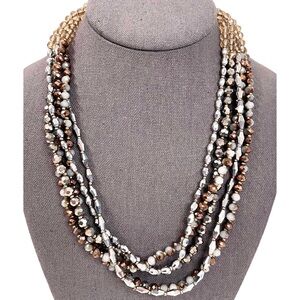 ❤️LOFT Multi Layered Beaded Statement Necklace